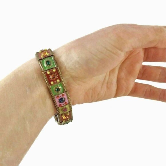 Women's Bracelet Copper Stones Boho Hippie Jewel Style Hand Trinket Gift for Her - Picture 5 of 7